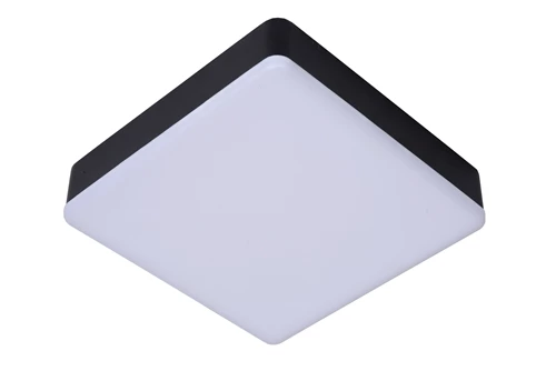 Lucide CERES-LED - Plafonnier Salle de bains - LED Dim. - 1x30W 3000K - IP44 - Noir - éteint